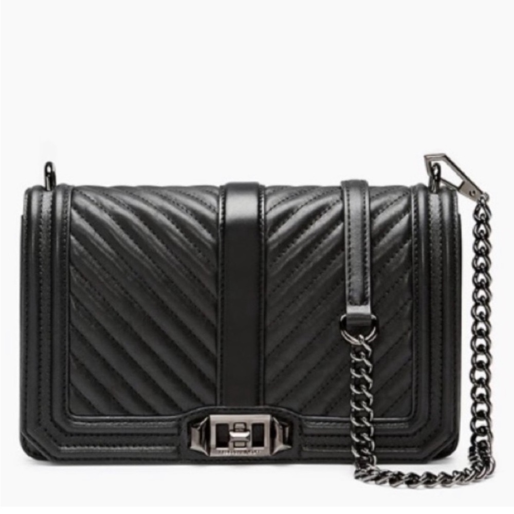 Rebecca Minkoff Black Chevron Crossbody Bag
